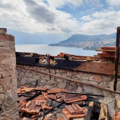 Diagnostic après incendie d'une bastide du 19ème siècle - Roquebrune Cap Martin (06)